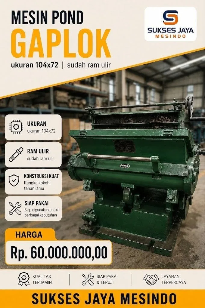 Mesin Pond Kupu-Kupu Diecut Ukuran 104 | Ram Ulir