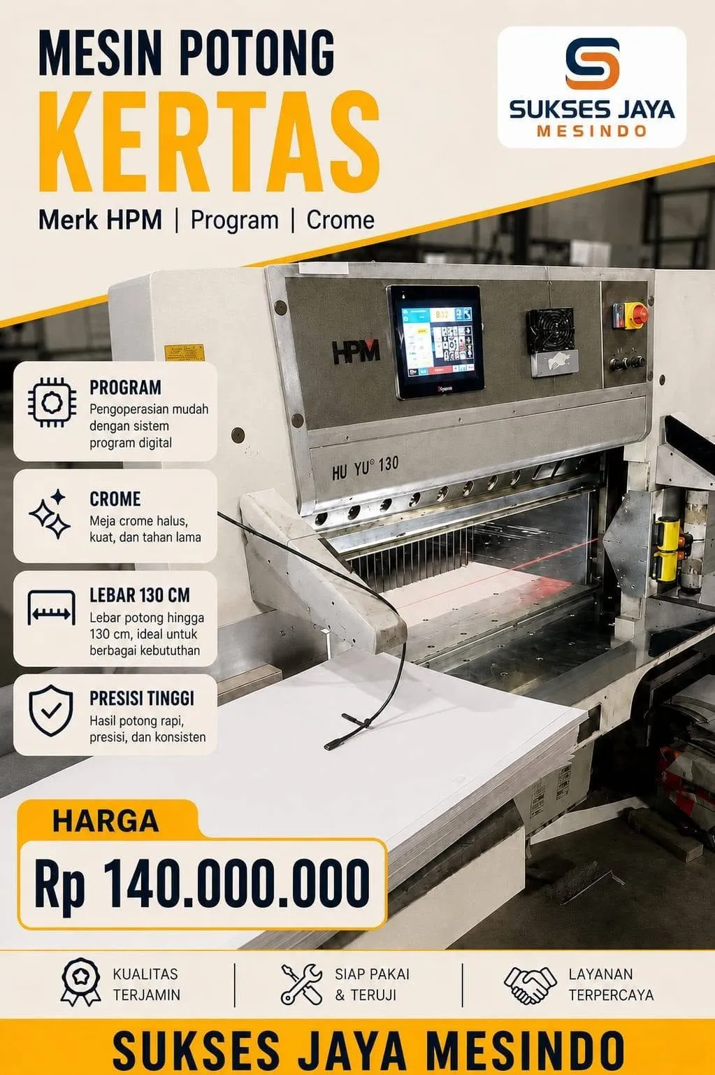 Mesin Potong Kertas Merek HPM | Program | Chrome
