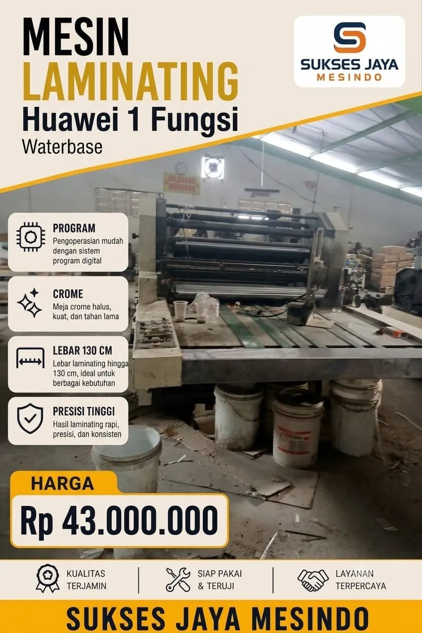 Mesin Laminating Huawei 1 Fungsi | Waterbase